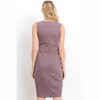 Hello Miz Women's Sleeveless Front Pleat Maternity Dress - 3 of 4