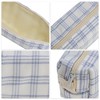Unique Bargains 1 Pc Plaid Retro Style Drawstring Makeup Bag for Vacation Cotton - 3 of 4