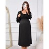 Clearlove Women's Maternity Dress Ruffle Long Sleeve Pregnancy Clothes Dress - 2 of 4