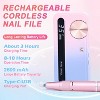 Electric Nail Drill Kit 35000RPM, Low Noise, Portable, Multi Functional, Rechargeable Nail Drill for Gel Nails Polish Nail File Manicure Tool (Pink) - 3 of 4