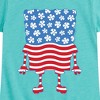Girls' - SpongeBob SquarePants - Silhouette Stars Stripes Fitted Short Sleeve Graphic T-Shirt - 2 of 4
