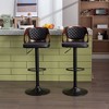 VECELO Swivel Bar Stools Height Adjustable Wooden Barstools, Set of 2 Seats - 4 of 4