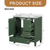 30" Bathroom Vanity, Modern Bathroom Cabinet with Sink Combo Set, Bathroom Storage Cabinet with a Soft Closing Door and 3 Drawers - Leovsnove - 4 of 4