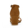 Allegra K Women's Open Toe Crisscross Buckle Ankle Strap Block Heel Sandals - 3 of 4