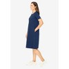 Woman Within Plus Size Perfect Short-Sleeve Crewneck Tee Dress - 4 of 4