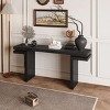 66" Real Wood Veneer Console Table,Rectangular Console Table for Hallway or Living Room,Extra Wide Sofa Table Behind Couch-Cuddlewood - 3 of 4