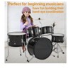Coucheta 5-Piece Kids Drum Set - 16" Junior Kit with Cymbal, Pedal, Stool - Includes Sticks, for Boys & Girls - 2 of 4