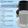 Poolzilla Deck Anchor Flange, High Grade Cast Aluminum in Matte Black, Diameter: 1 1/2" - 4 of 4