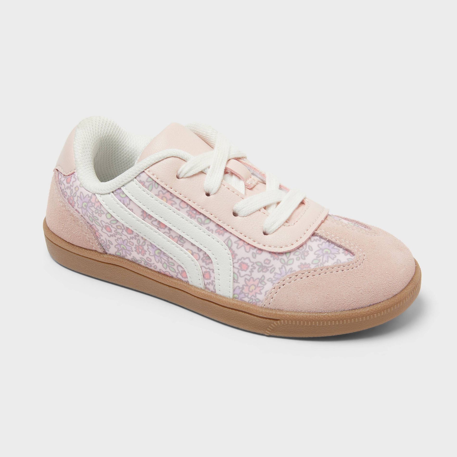 Kids' Floral Boston Court Lace-Up Sneakers - Cat & Jack™ Pink