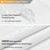 Boho Linen Striped Shower Curtain Set 72x72 Heavy Duty Fabric Bathroom Curtain with Tassel Ultra Thick Water Repellent - 4 of 4