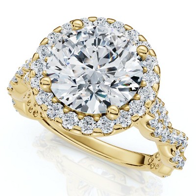 Pompeii3 Certified 2 1/2CT Diamond Engagement Ring 14k Gold or Platinum Lab Created