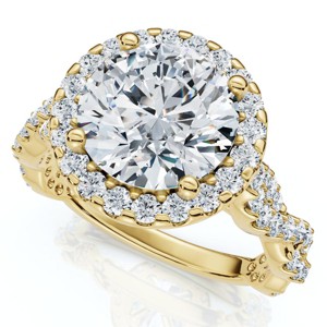 Pompeii3 Certified 2 1/2CT Diamond Engagement Ring 14k Gold or Platinum Lab Created - 1 of 2
