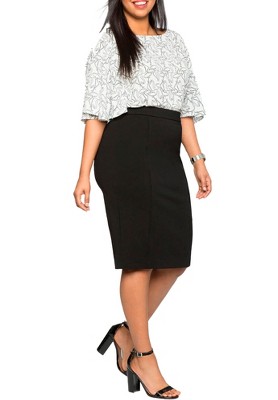 ELOQUII Women's Plus Size The Ultimate Stretch Pencil Skirt