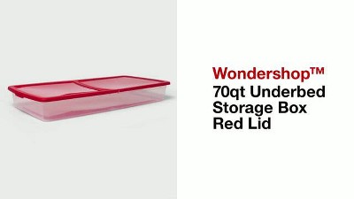 70qt Large Latching Tint Storage Box Red - Brightroom™