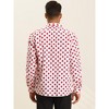 Lars Amadeus Men's Button Down Long Sleeves Polka Dots Printed Shirts - 3 of 4