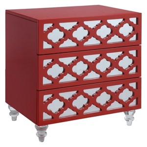 Tibbs Contemporary Side Table Red - ioHOMES