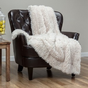 Chanasya Fuzzy Tusicon Faux Longfur Throw Blanket - Plush Blanket - 1 of 4