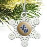 John Carroll University Secondary Logo Metal Snowflake Christmas Tree Holiday Ornament - 2 of 3