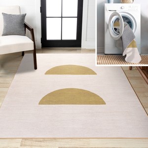 JONATHAN Y Luola Minimalist Geometric Machine-Washable Area Rug - 1 of 4