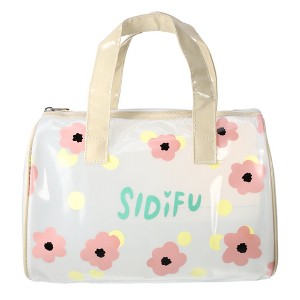 Unique Bargains Cylinder Cosmetic Bag Pink 1 Pc - 1 of 4
