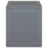 VidaXL Patio Storage Box Gray PP Rattan 23.8 gal - 2 of 4