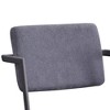 Cargo 22" Dining Chairs Gray Fabric and Gunmetal - Acme Furniture: Leather Upholstery, Metal Frame, Armless Design, Easy to Clean - 2 of 4