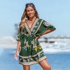 Women's Boho Floral Print Beach Dress with Tassel Tie - Cupshe - 2 of 4