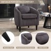 CAVINAS Corduroy Barrel Accent Chair with Curved Backrest and Pillows,Cozy Upholstered Living Room Chairs,Reading Chairs for Living Room - 4 of 4