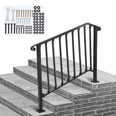 Handrails For Outdoor Steps Adjustable Fit 3 To 4 Steps Outdoor Stair ...