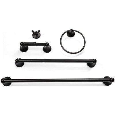 Dorence 24'' Bathroom Hardware Accessory Set - 5 Piece - Black : Target