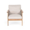 Set of 2 Outdoor Acacia Wood Arm Chairs with Rope Sides and Cushions, Modern Patio Lounge Seating for Porch, Balcony or Garden-Maison Boucle - 4 of 4