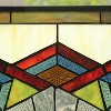 Chloe Lighting Eminent Tiffany-Style Geometric Stained Glass Window Panel 25`` Height - 4 of 4