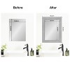 Amanti Art Mirror Makeover Bathroom Mirror Frame Border Kit - Fully Assembled Peel and Stick Frame - Mirror NOT Included - Vista Brushed Nickel Trim - 4 of 4