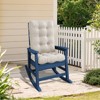 HYLEORY Oversized Outdoor Rocking Chair HDPE Rocking Chair with Cushion, Patio Rocking Chairs,Adirondack Chair for Porch - 2 of 4