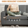 83 Inches Modern Sofa ，Comfy Teddy Velvet Sofa with Deep Seats, Cozy Comfort Loveseat, for Living Room, Bedroom, Office - 3 of 4