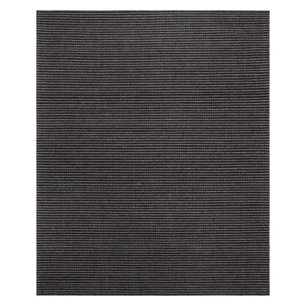  Solid Woven Area Rug Black/Gray