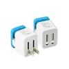 REIKO 2 AMP DUAL PORT PORTABLE TRAVEL ADAPTER CHARGER - 3 of 4