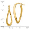 Black Bow Jewelry Twisted Oval Hoop Earrings in 14k Yellow Gold, 33mm (1 5/16 Inch) - 4 of 4