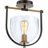 Artcraft Lighting Cheshire 1 - Light Semi-Flush Mount in  Black/Brass - 2 of 4