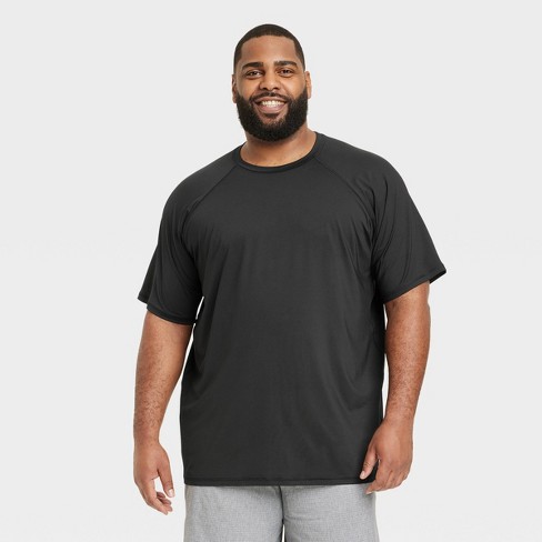 Men's Big & Tall Slim Fit Short Sleeve Rash Guard Swim Shirt - Goodfellow &  Co™ Black 5xl : Target