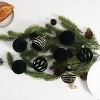 Aoibox Set of 12 Velvet Christmas Ornaments 3.15 inch Balls Hand Painted Accents in Eco Friendly Kraft Gift Box for Holiday Decor - 3 of 4