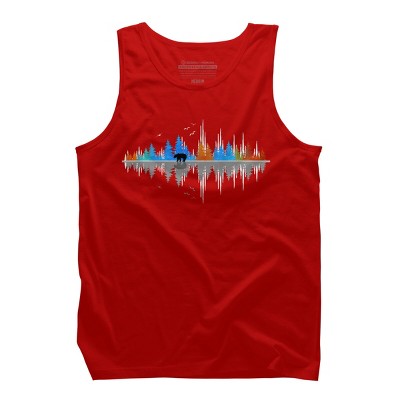 Men's Design By Humans Sounds of Nature Color Tree Notes By NomAdartStudio Tank Top
