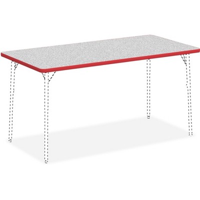 Lorell Activity Tabletop 30"x60" Gray/Red 99919