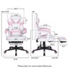 ELECWISH Racing Style High Back Computer Chair with Footrest Headrest and Lumbar Support - 2 of 4