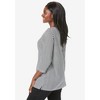 Jessica London Women's Plus Size Stretch Cotton Boatneck Tunic - 4 of 4