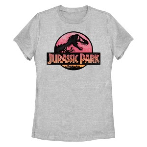 Women's Jurassic Park Logo Sunset T-Shirt - 1 of 4