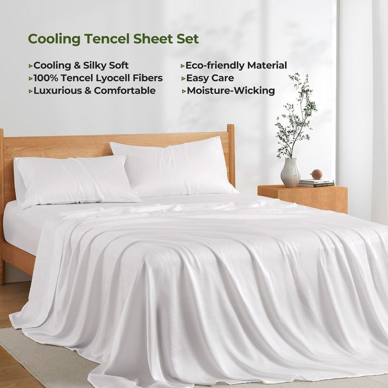Peace Nest Cooling Tencel Lyocell Sheet Set, Silky Smooth & Breathable, 2 of 9