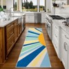Boho Rugs Washable Kids Rug Non Slip Nursery Rug Low Pile Floor Mat Soft & Non-Shedding Sunshine Carpet Colorful Rainbow Printed Indoor Rugs - 2 of 4