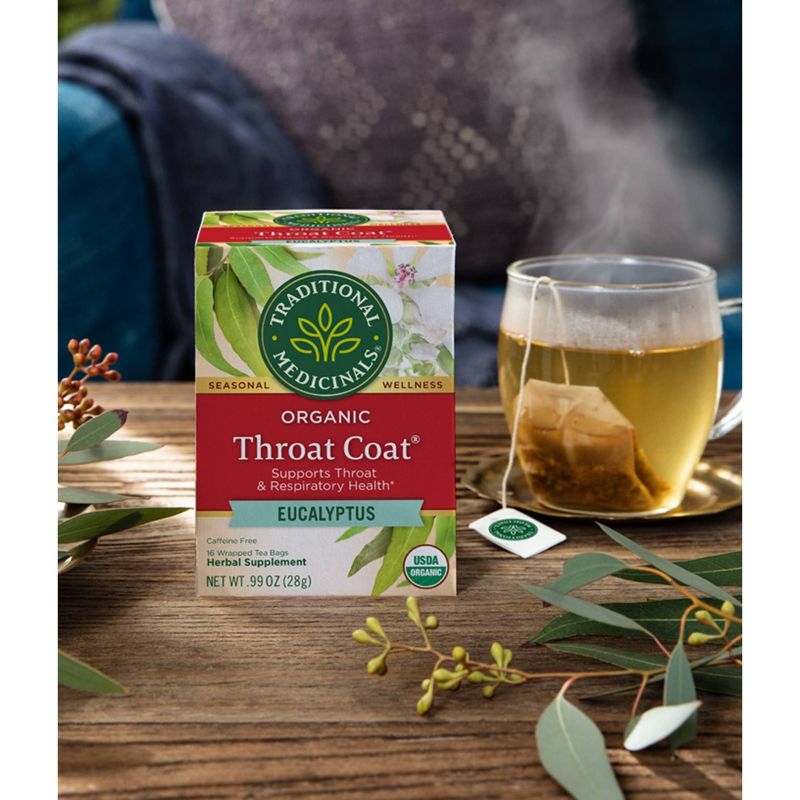 Traditional Medicinal Organic Throat Coat Eucalyptus Herbal Tea - 16ct, 6 of 8