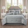 NicBex 8-Piece Transitional Embroidered Bedding Comforter Sets, Bedding Set with Printed and Pintucking Details, Machine Washable - 4 of 4